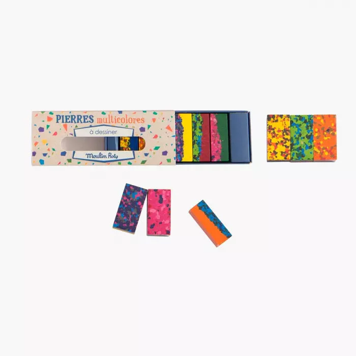 Boîte de 6 pierres de cire à dessiner