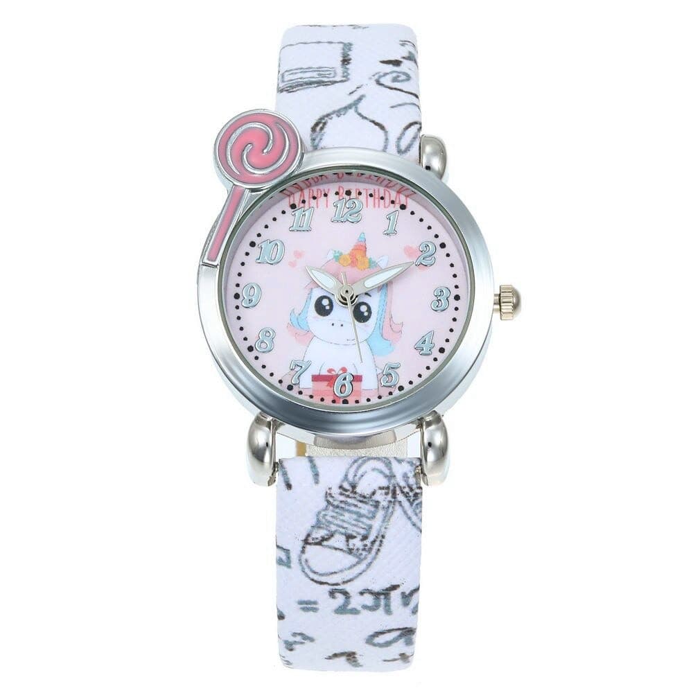 Montre Licorne Fillette Blanche