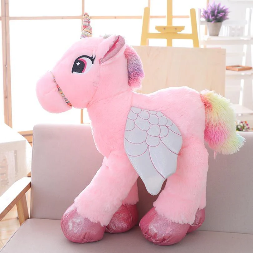 Peluche Licorne Rose Grande Taille